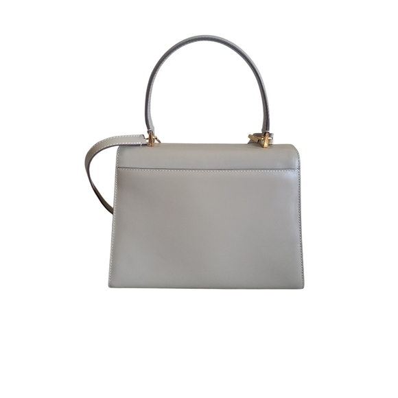 Salvatore Ferragamo Classic Top-Handle Women's Handbag Light Gray Gold Hardware - Picture 8 of 16